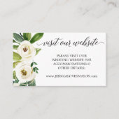 Einsteckkarte für die Hochzeitsseite - Weiße Rosen Begleitkarte (Vorderseite)