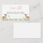 Einsteckkarte für die Safelekarte, rosa Blüte Visitenkarte (Vorne/Hinten)