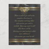 Einsteckkarte für Golden Spiders Empfang Begleitkarte (Rückseite)