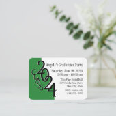 Einsteckkarte für grünes Foto der Graduationsparte Begleitkarte (Stehend Vorderseite)