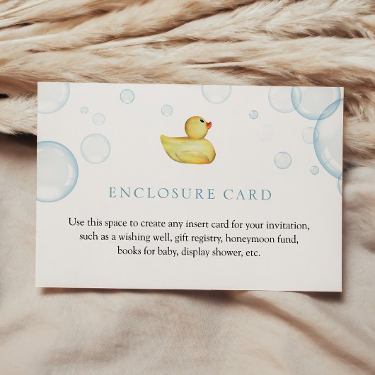 Einsteckkarte für Gummiente Begleitkarte