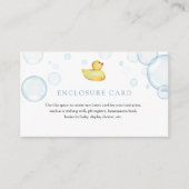 Einsteckkarte für Gummiente Begleitkarte (Vorderseite)