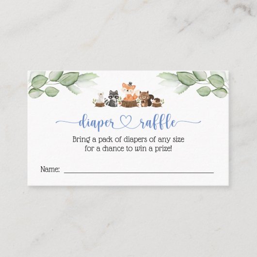 Einsteckkarte für Holzlandtiere Visitenkarte (Vorderseite)