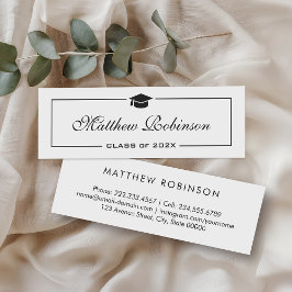 Einsteckkarte für klassische Elegante Abschluss Mini Visitenkarte