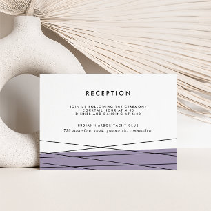 Einsteckkarte für Linear-Empfang   Gray Lilac Begleitkarte