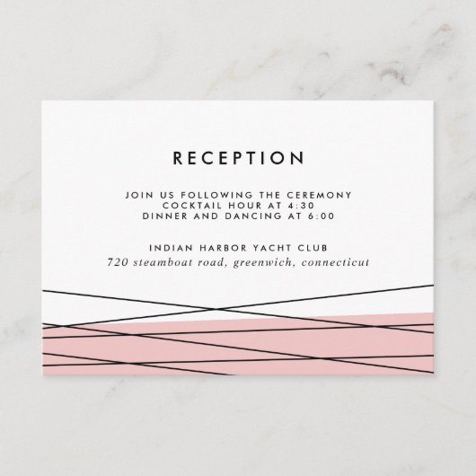 Einsteckkarte für Linear-Empfang | Schwarz Begleitkarte (Vorderseite)