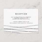 Einsteckkarte für Linear-Empfang | Schwarz und Wei Begleitkarte (Vorderseite)