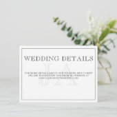 Einsteckkarte für Minimalistische Monogramm-Hochze (Stehend Vorderseite)