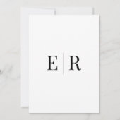Einsteckkarte für Minimalistische Monogramm-Hochze Einladung (Rückseite)