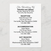 Einsteckkarte für Schlichten Schwarzweiß-Text Begleitkarte (Vorderseite)