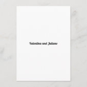 Einsteckkarte für Schlichten Schwarzweiß-Text Begleitkarte (Rückseite)