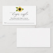 Einsteckkarte für Sonnenblumen Begleitkarte (Vorne/Hinten)