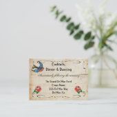 Einsteckkarte für Tattoo-Empfang Begleitkarte (Stehend Vorderseite)