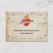 Einsteckkarte für Tattoo-Empfang Begleitkarte (Rückseite)