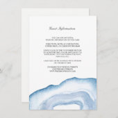 Einsteckkarte für Wasserfarben | Blau Begleitkarte (Vorne/Hinten)