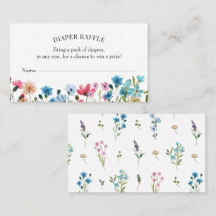 Einsteckkarte für Wildblume-Papierkorb Visitenkarte