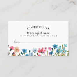 Einsteckkarte für Wildblume-Papierkorb Visitenkarte