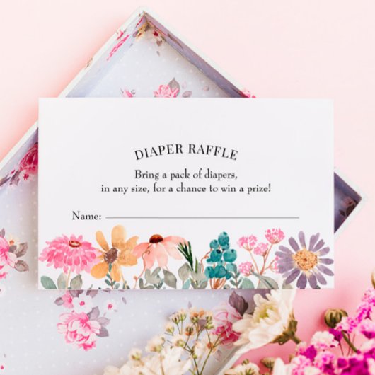 Einsteckkarte für Wildblume-Papierkorb Visitenkarte