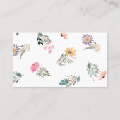 Einsteckkarte für Wildblume-Papierkorb Visitenkarte (Rückseite)