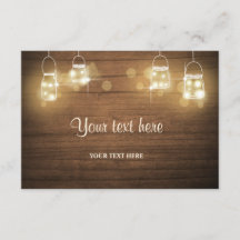 Einsteckkarte Rustikale Holzstrahlleuchten Elegant