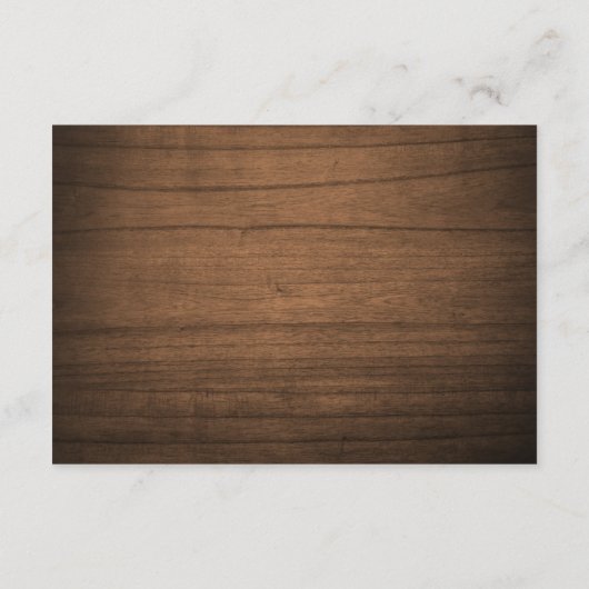Einsteckkarte Rustikale Holzstrahlleuchten Elegant Begleitkarte (Rückseite)