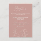 Einsteckkarte | Terracotta Boho Floral Begleitkarte (Vorderseite)