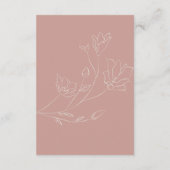 Einsteckkarte | Terracotta Boho Floral Begleitkarte (Rückseite)