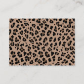 Einsteckkarten für Leopard & Pink Baby Diaper Begleitkarte (Rückseite)