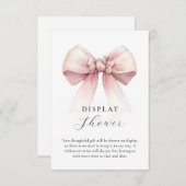 Einstecknadel für die rosa Bow Display-Dusche RSVP Karte (Vorne/Hinten)