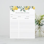 Einsteckung für Zitronen und Eukalyptus-Recipe-Kar (Stehend Vorderseite)