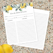 Einsteckung für Zitronen und Eukalyptus-Recipe-Kar