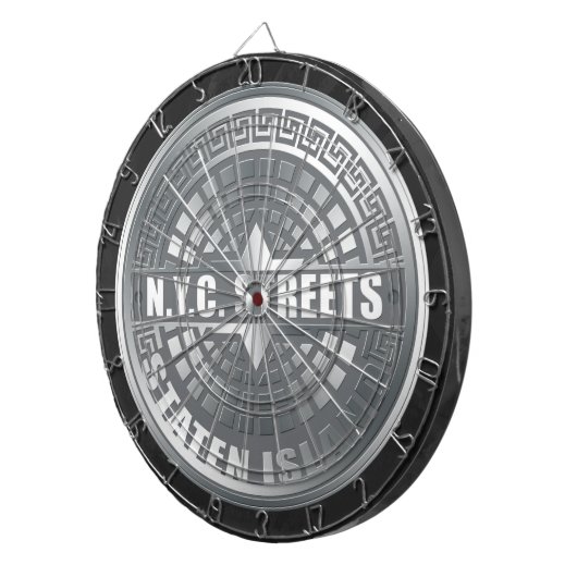 Einsteigeloch-Staten Island-Grau Dartscheibe (Vorderseite rechts)