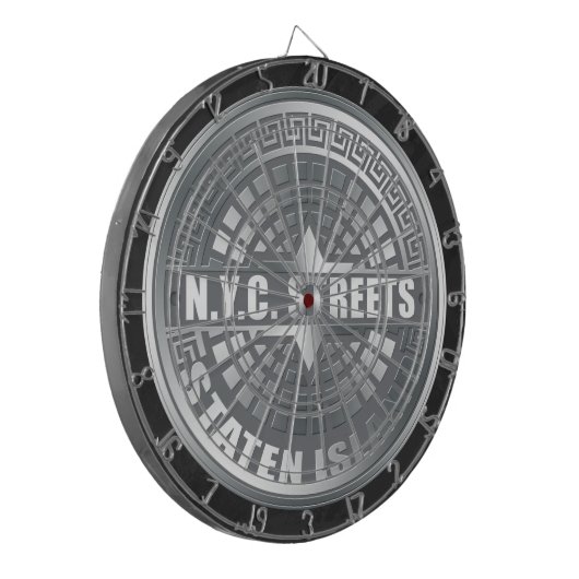 Einsteigeloch-Staten Island-Grau Dartscheibe (Vorderseite Links)