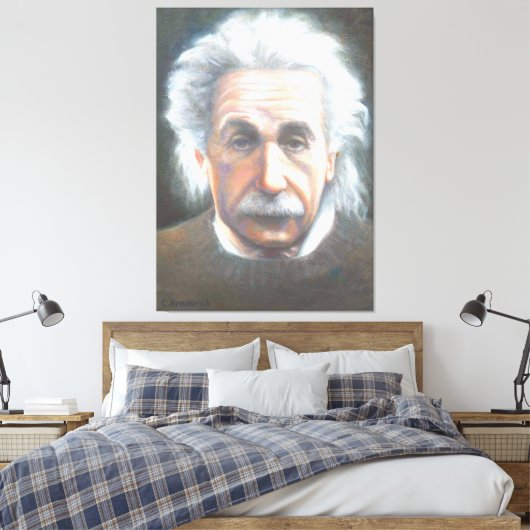 Einstein by Carol Broderick Leinwanddruck (Insitu (Schlafzimmer))