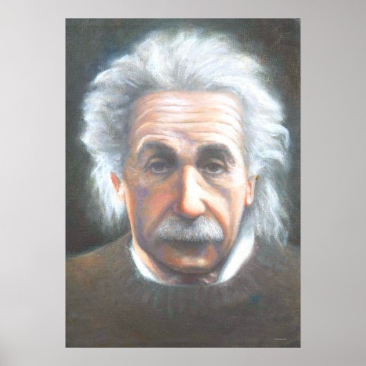 Einstein by Carol Broderick, science, painting Poster (Vorne)