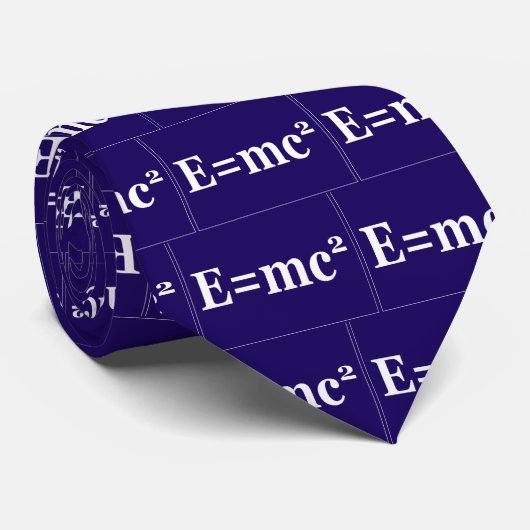 Einstein Energy Equation (Blau) Krawatte (Gerollt)