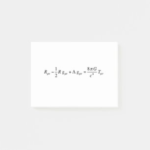 Einstein-Feldgleichung der allgemeinen Relativität Post-it Klebezettel