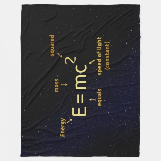 EINSTEIN-FORMEL FLEECEDECKE (Vorderseite)