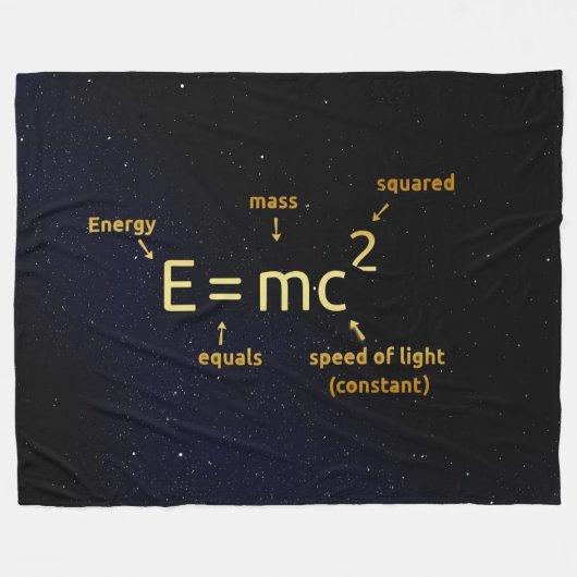 EINSTEIN-FORMEL FLEECEDECKE (Vorderseite (Horizontal))