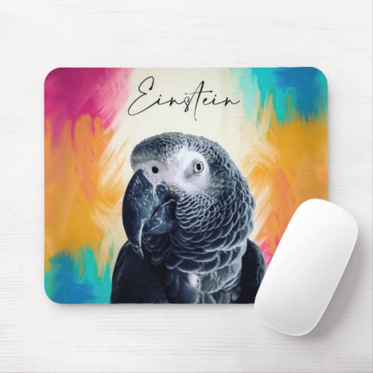 Einstein Parrot Mouse Pad Mousepad (Mit Mouse)