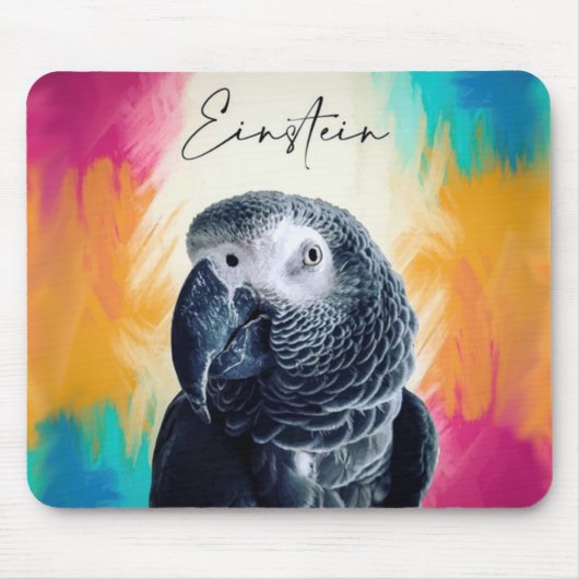 Einstein Parrot Mouse Pad Mousepad (Vorne)