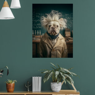 Einstein Pup im Labrador Coat Poster