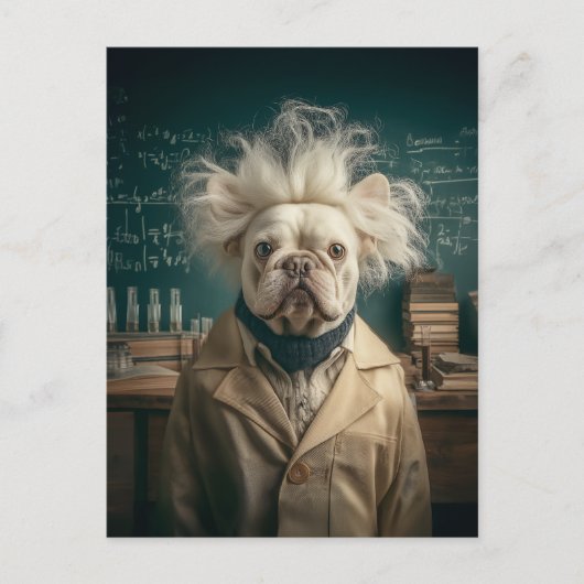 Einstein Pup im Labrador Coat Postkarte (Vorderseite)