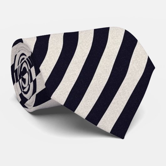 Einstein Simple Stripe Satin Necktie Krawatte (Gerollt)