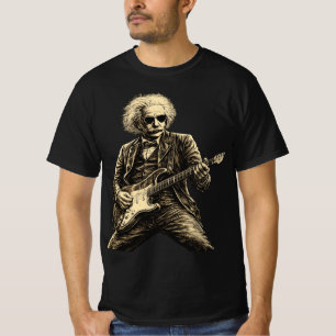 Einstein spielt Gitarre Vintage, lustiger Nerd-Mus T-Shirt