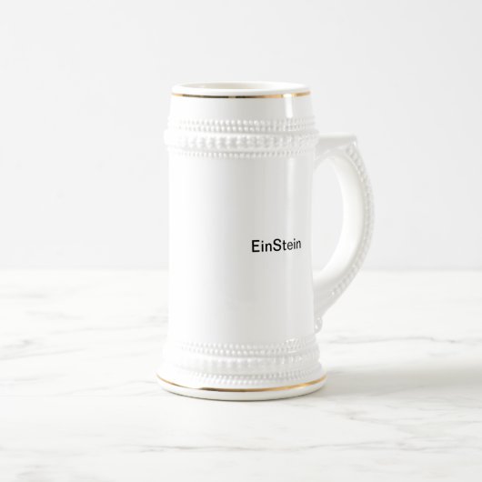 Einstein Stein Bierglas (VorderseiteRechts)