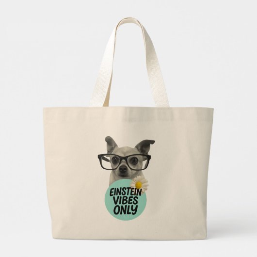 Einstein Vibes only - Tote Bag Jumbo Stoffbeutel (Rückseite)
