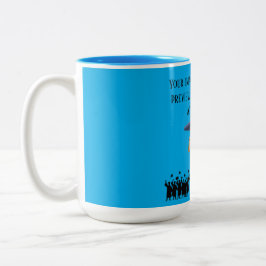 Einsteins Abschlussmotto azurblau Zweifarbige Tasse