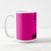 Einsteins Abschlussmotto Hot Pink Kaffeetasse (Links)