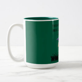 Einsteins Abschlussmotto hunter grün Zweifarbige Tasse